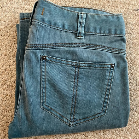 Free People Turquoise Blue Low Rise Denim - Picture 3 of 4